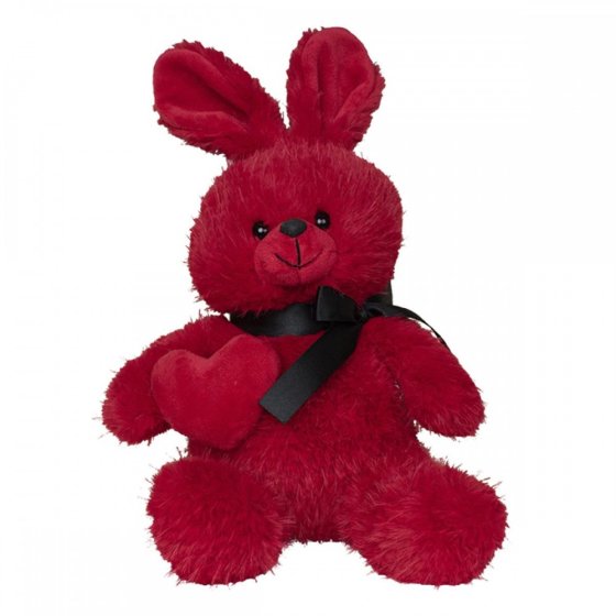 Lapin rouge cœur nœud