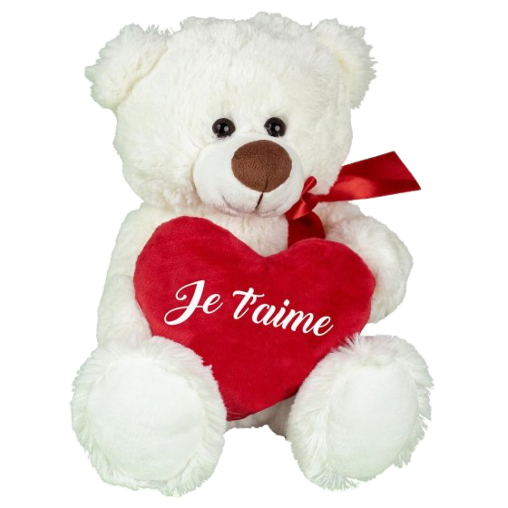 Ours écru coeur