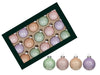Boite de 15 boules de noël pastel