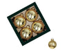 Boite de boules de noël doré
