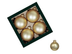 Boite de boules de noël doré mat