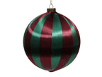 Boule en satin vert et bordeaux