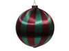 Boule en satin vert et bordeaux