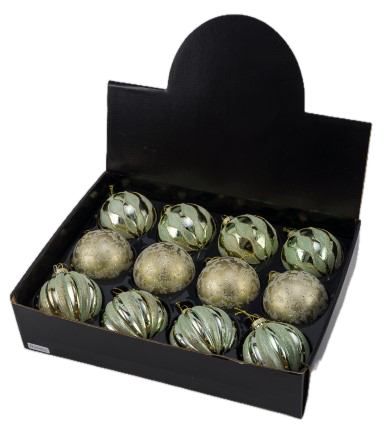 Boules En Verre vert avec motif