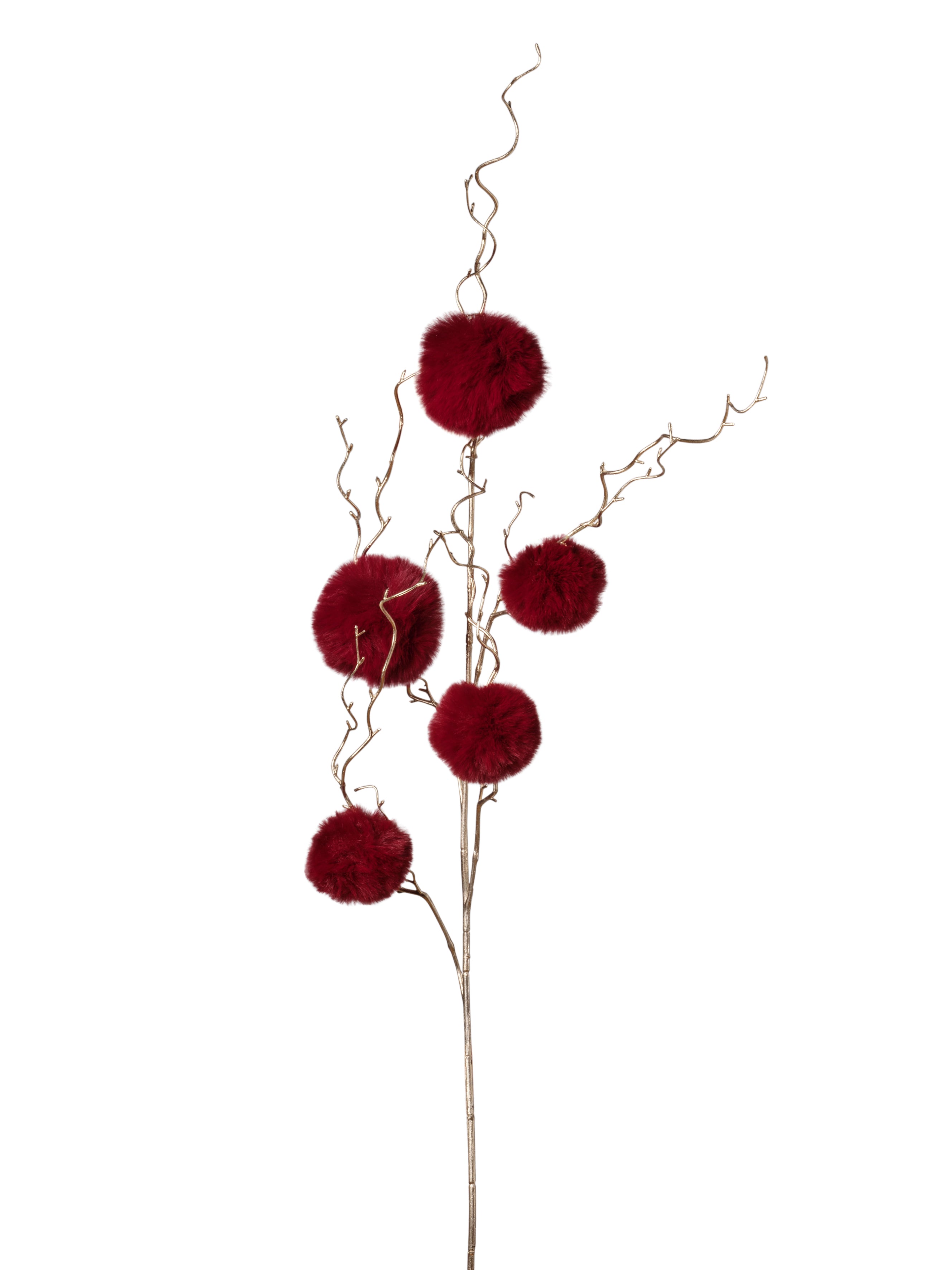 Branche de pompom bordeaux