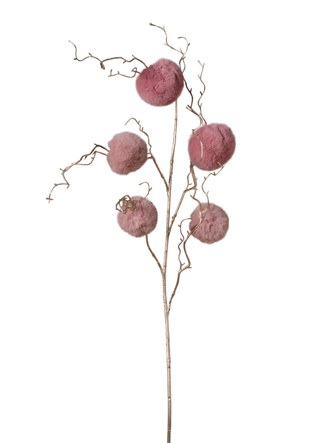 Branche de pompom rose