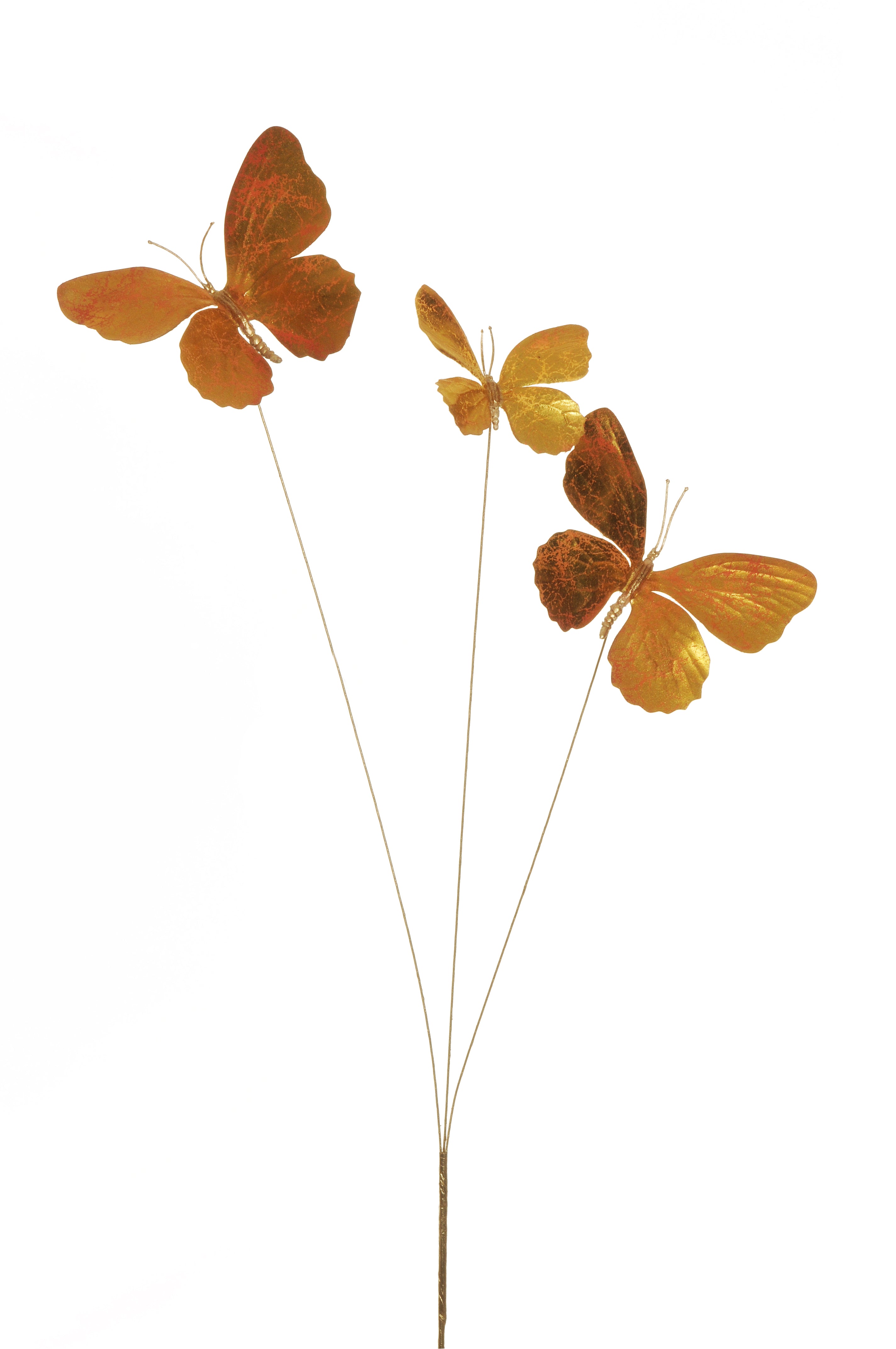Branche papillons métallisés