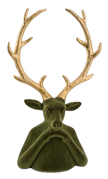 Buster de cerf en velours vert et or