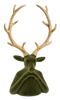 Buster de cerf en velours vert et or