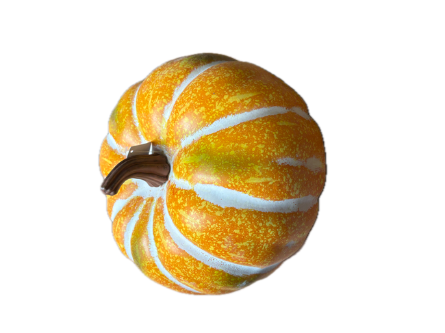 Citrouille realiste orange rayée