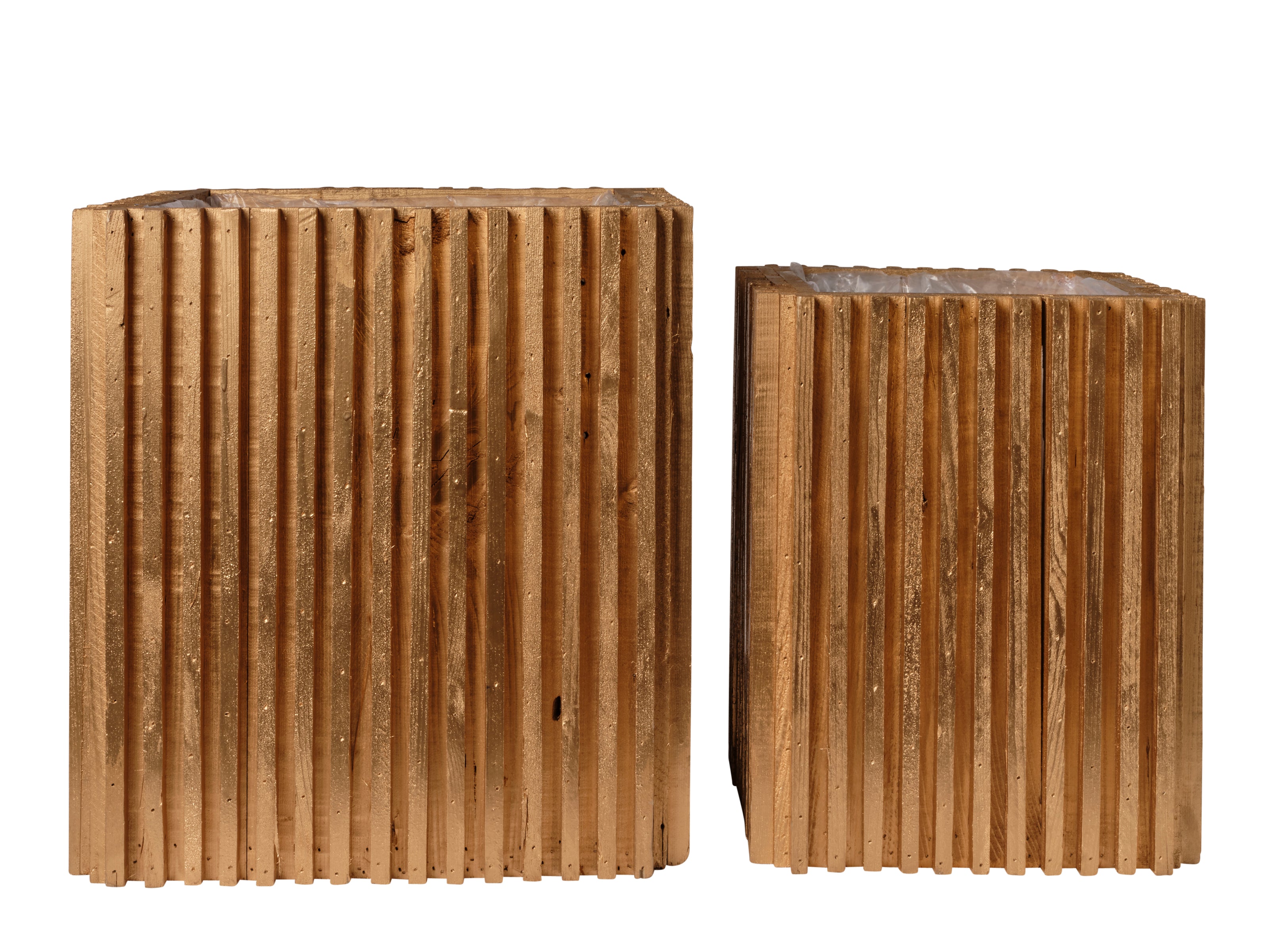 Colonne bois carré lot de 2