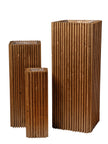 Colonne bois carré lot de 3