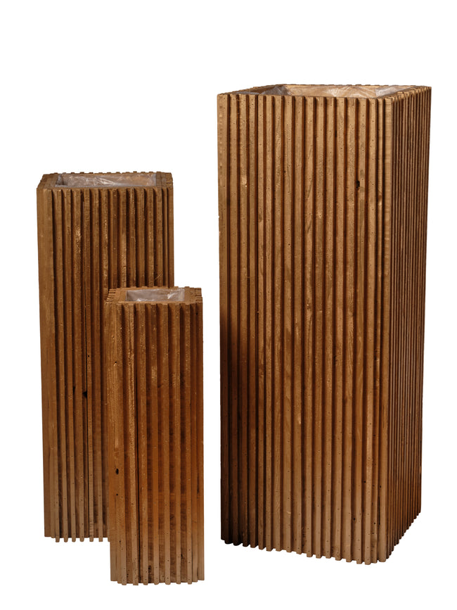 Colonne bois carré lot de 3