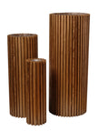 Colonne bois rond lot de 3
