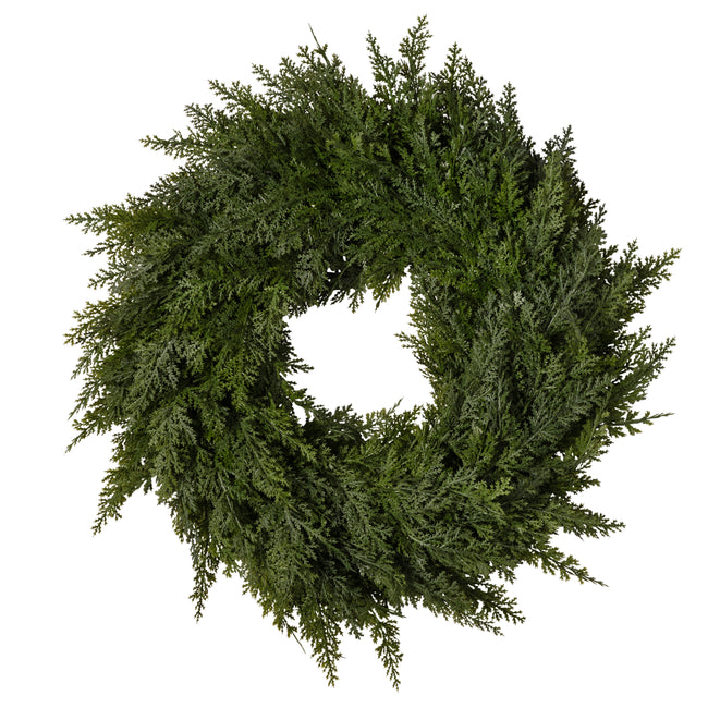 Couronne de cyprés vert