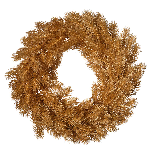 Couronne de pin doré
