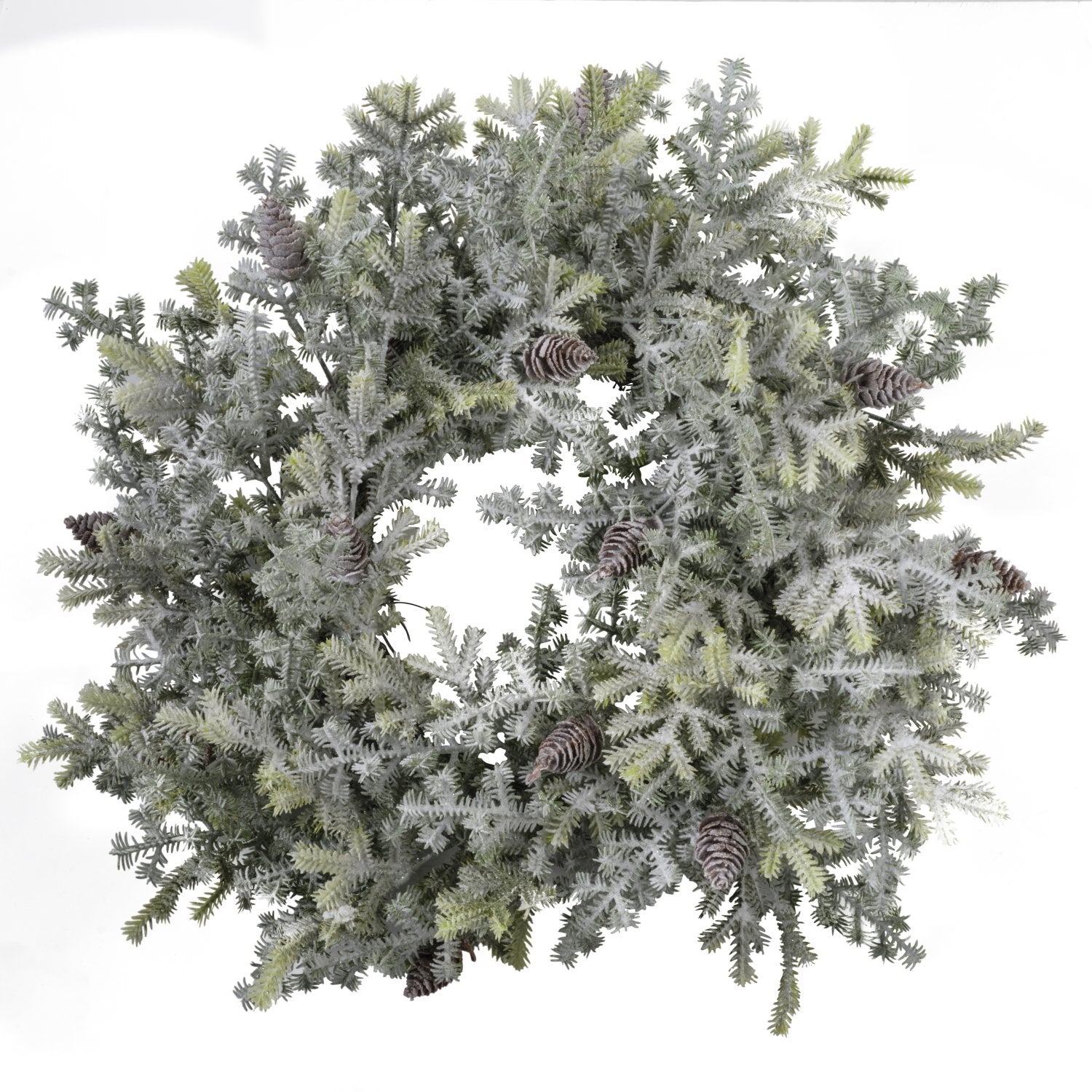 Couronne de pin enneigé