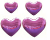 Coeur gonflable rose