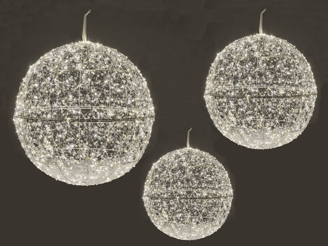 Lot de 3 sphère lumineux froid
