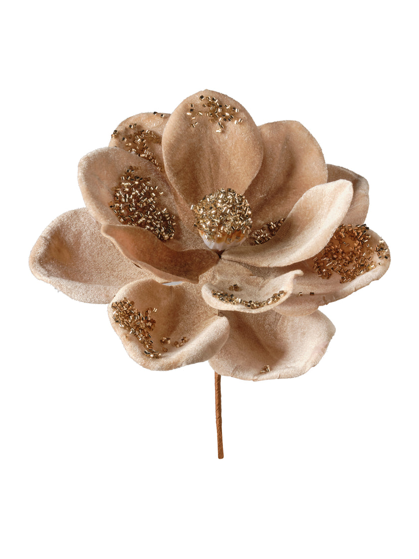 Magnolia à paillettes et velours