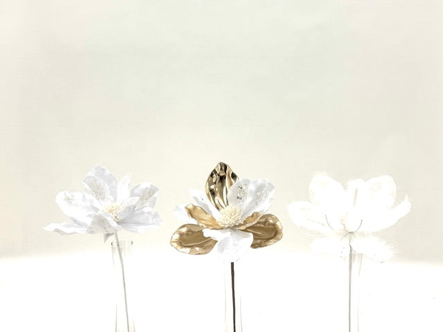 Magnolia blanche et doré