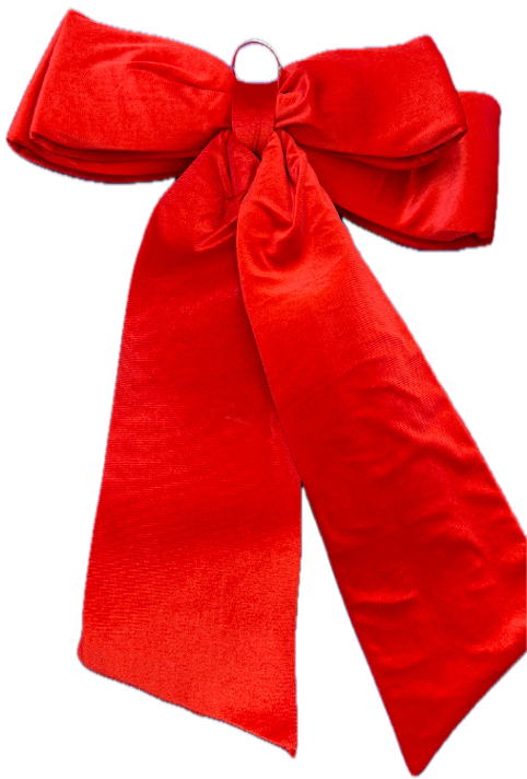 Nœud rouge en velours