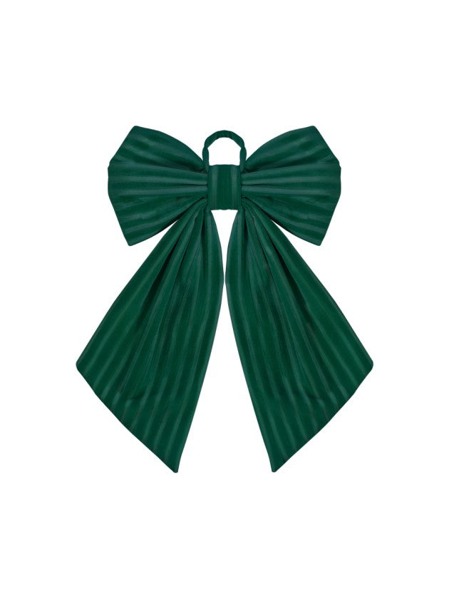 Nœud velours vert texturé