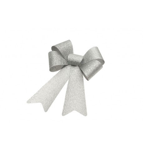 Noeud argent paillettes