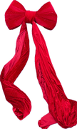 Noeud velours rouge XXL