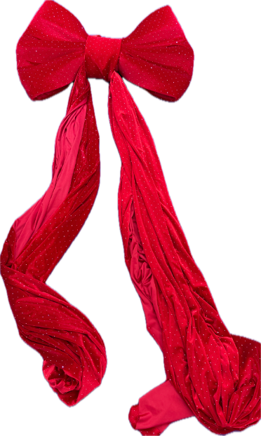 Noeud velours rouge XXL