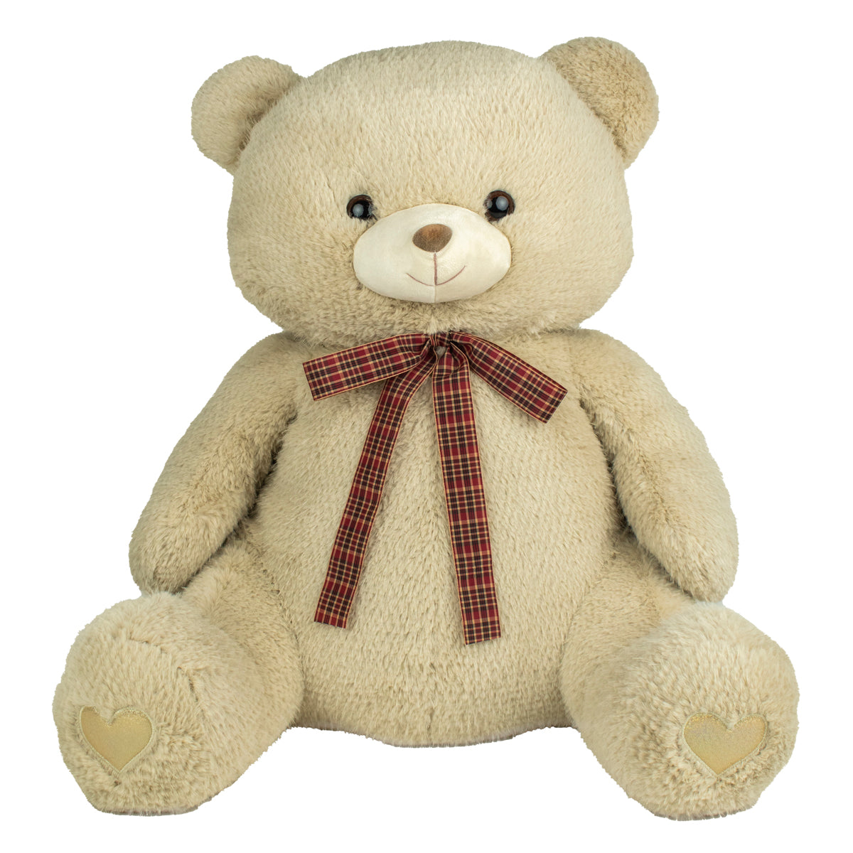 Ours beige noeud ecossais