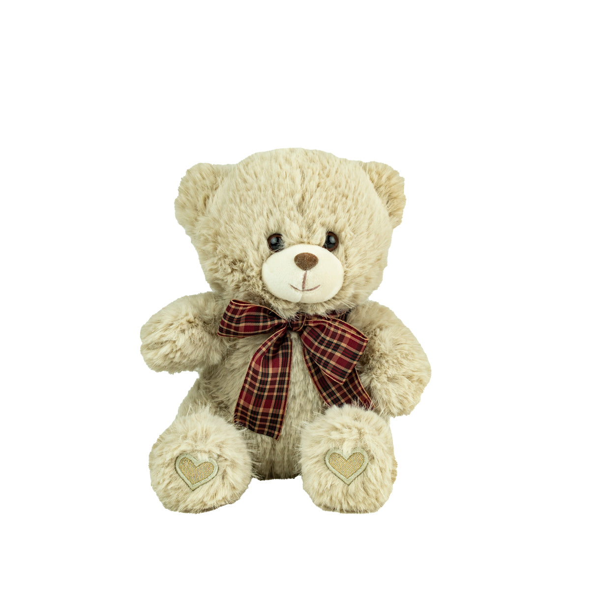 Ours beige noeud ecossais