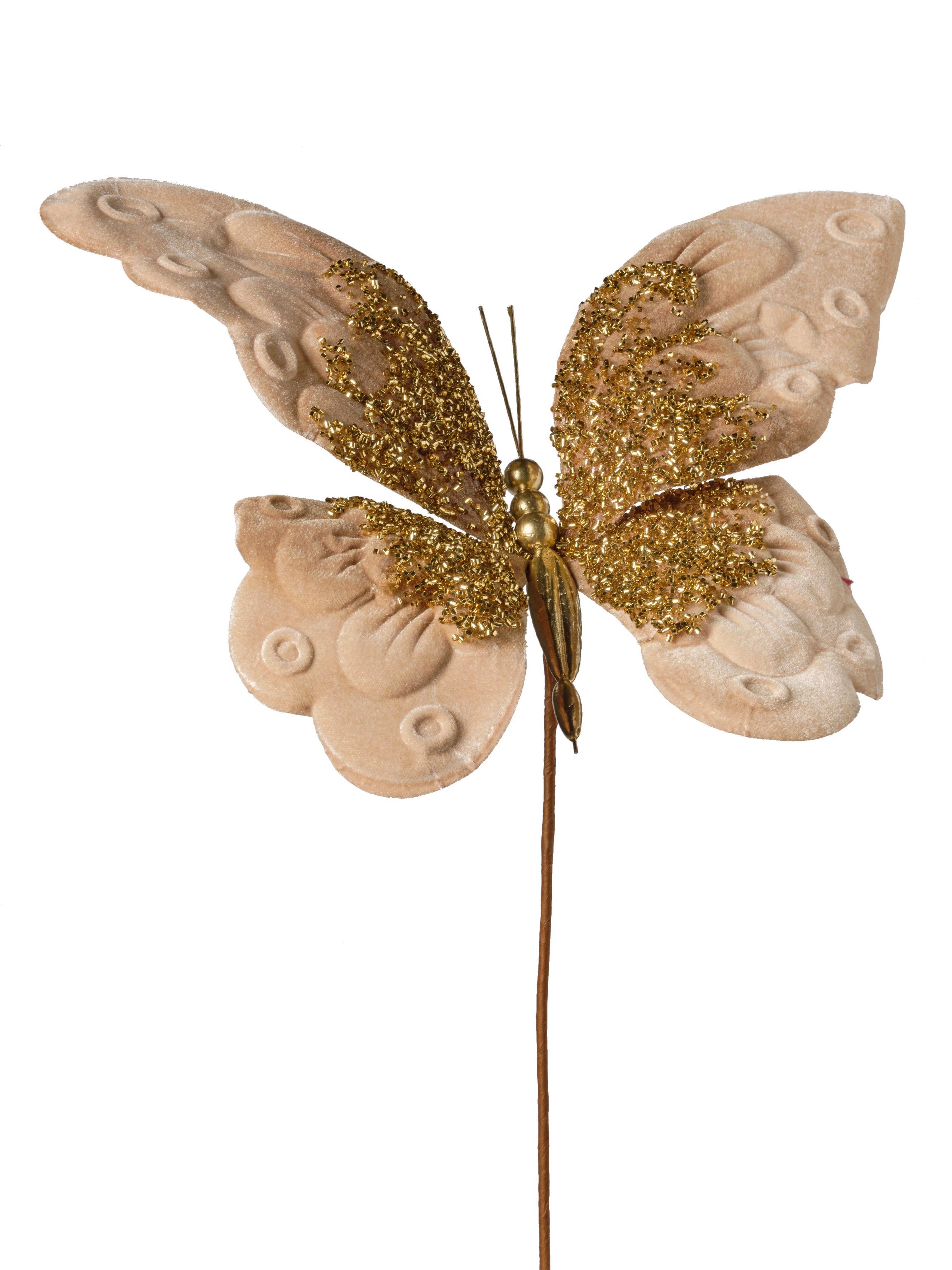 Papillon à paillettes sur branche