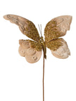 Papillon à paillettes sur branche