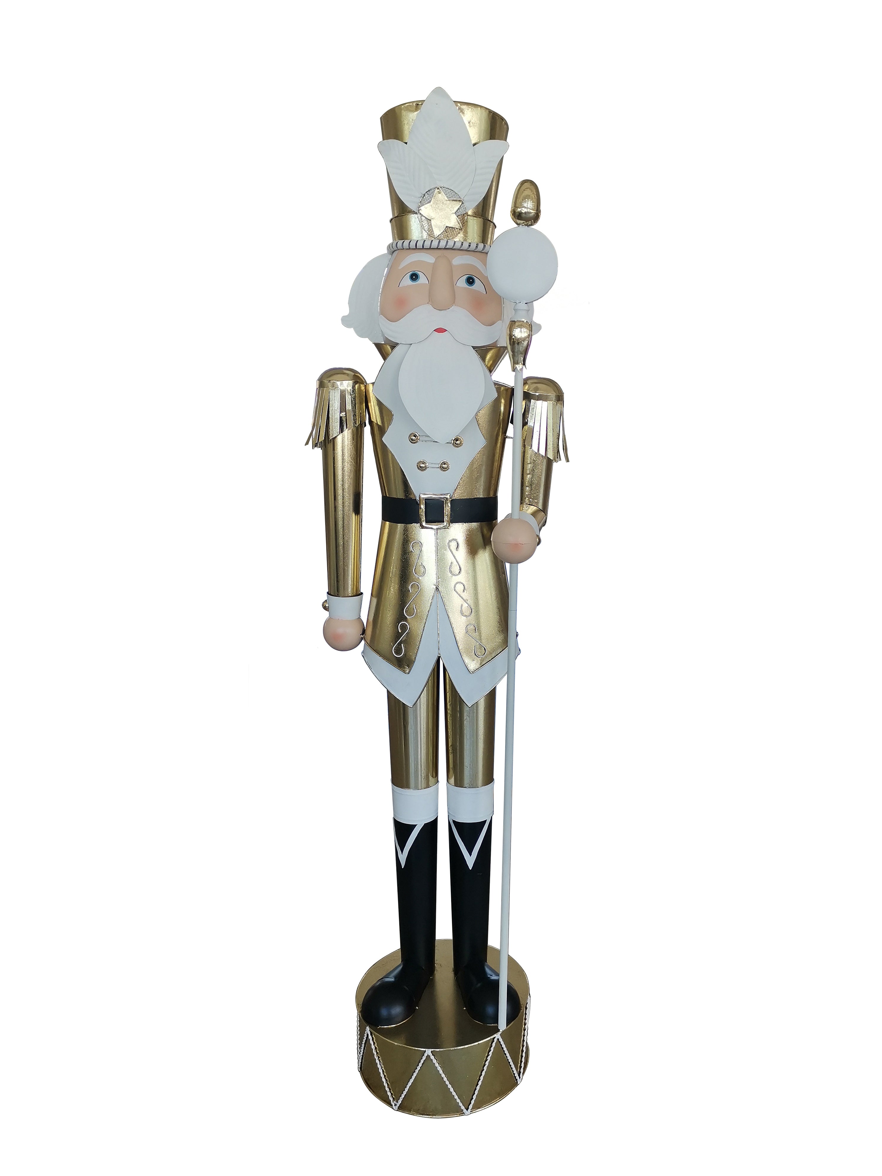 Père Noël géant doré