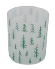 Photophore blanc avec sapin vert