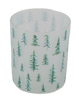 Photophore blanc avec sapin vert