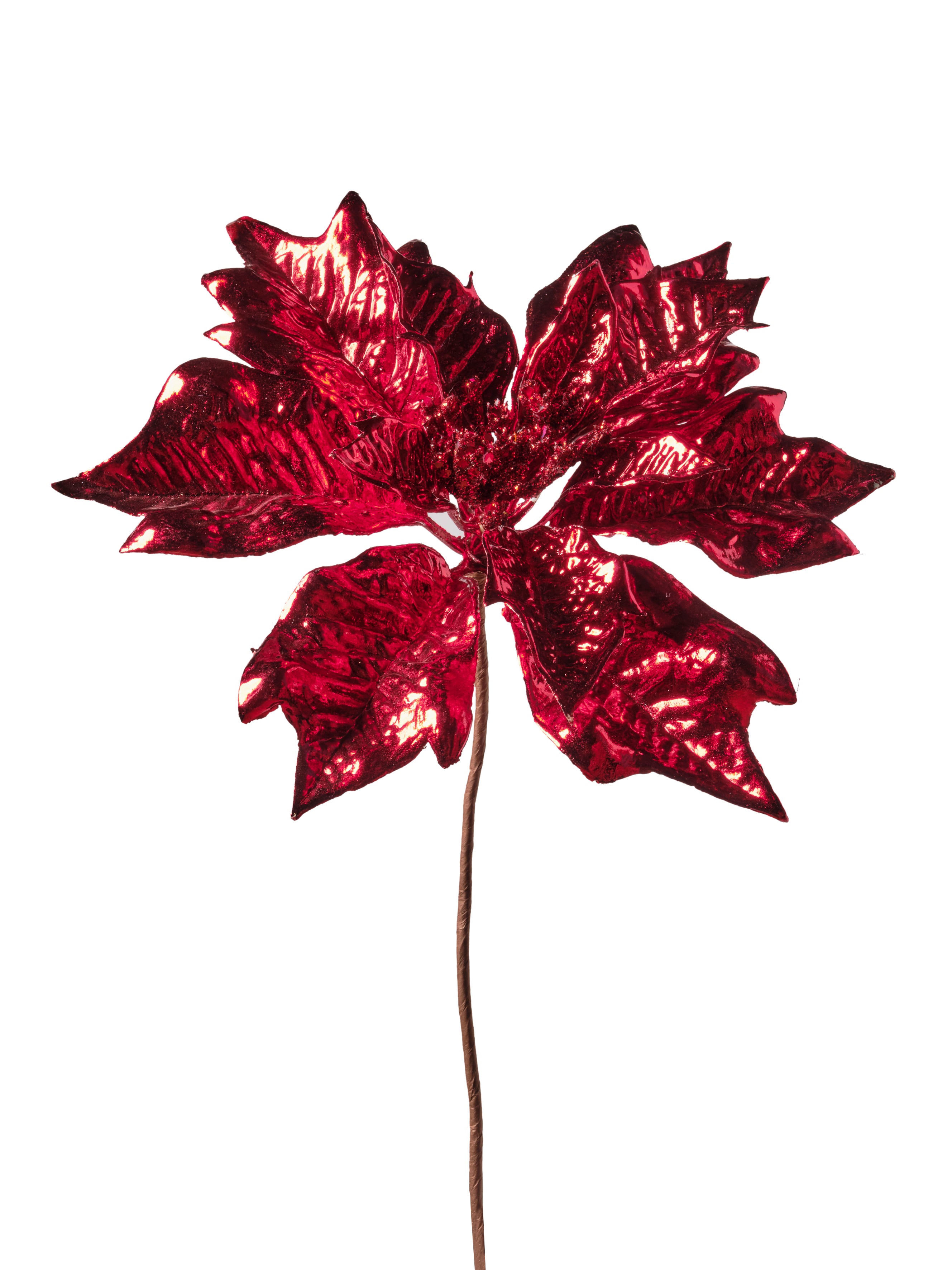 Poinsettia métallique