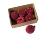 Pomme en velours Bordeaux 6 Piéces