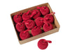 Pomme en velours rouge 12 Piéces