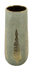 Pot vert sapin doré