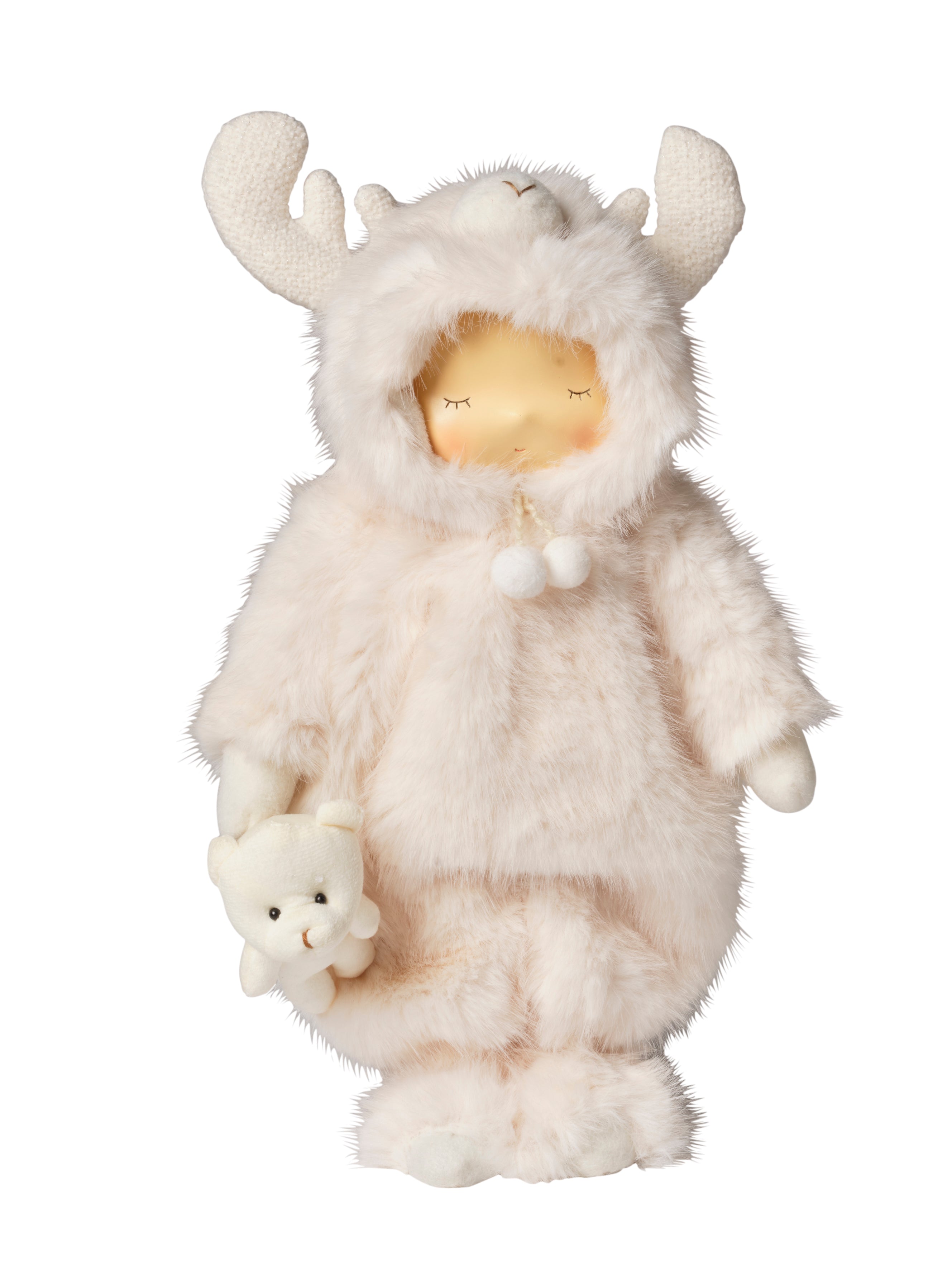 Renne fourrure blanc