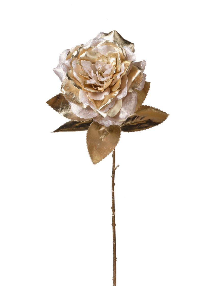 Rose métallique sur tige
