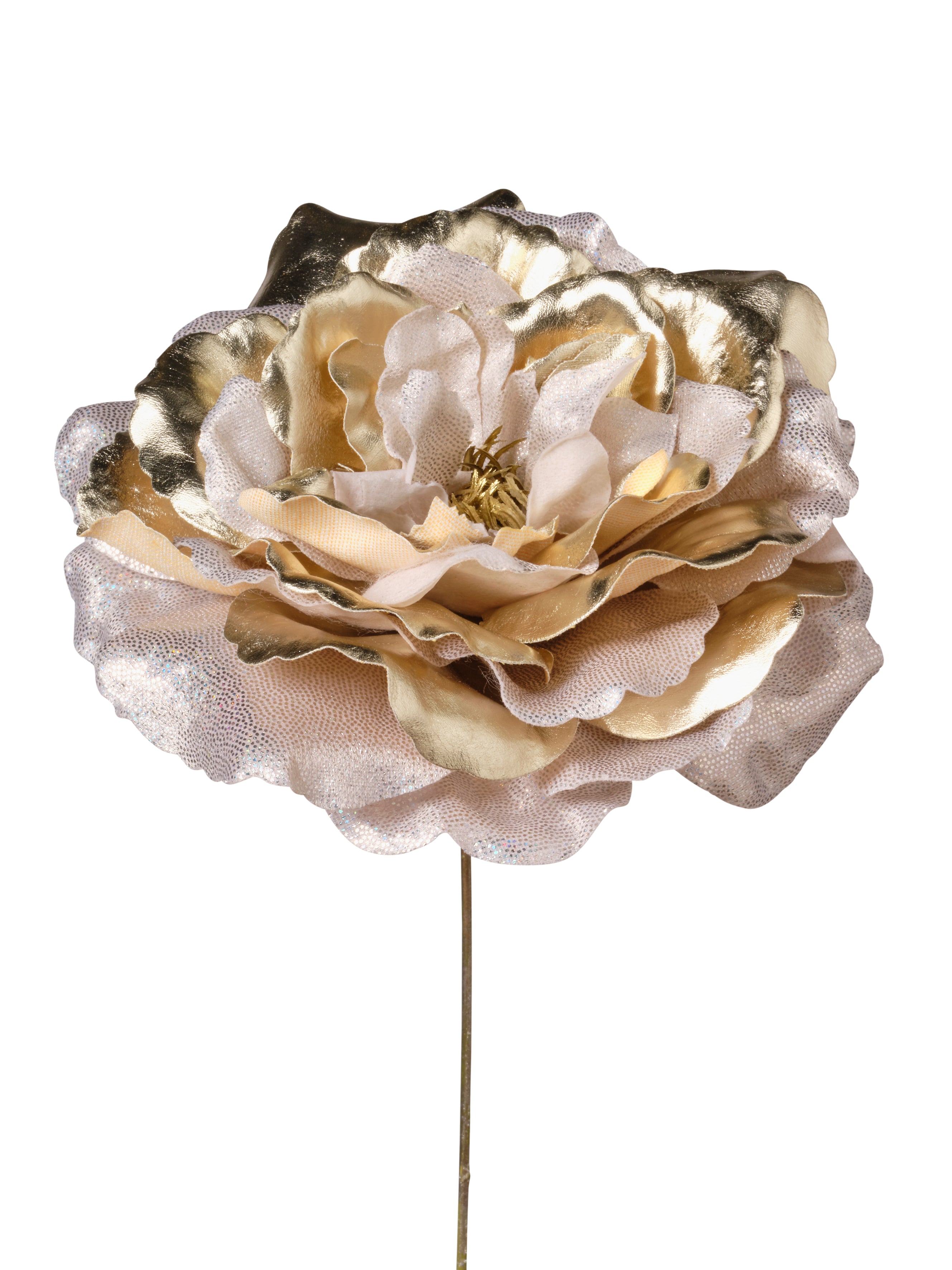 Rose métallique sur tige