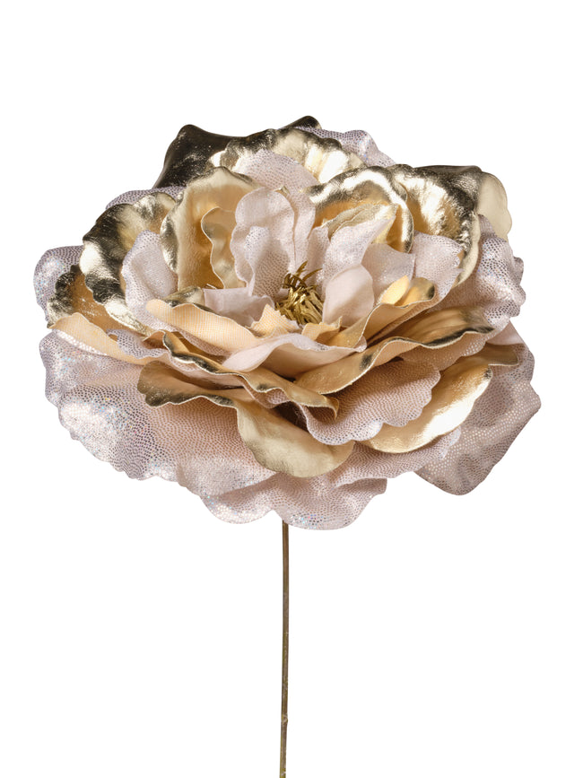 Rose métallique sur tige