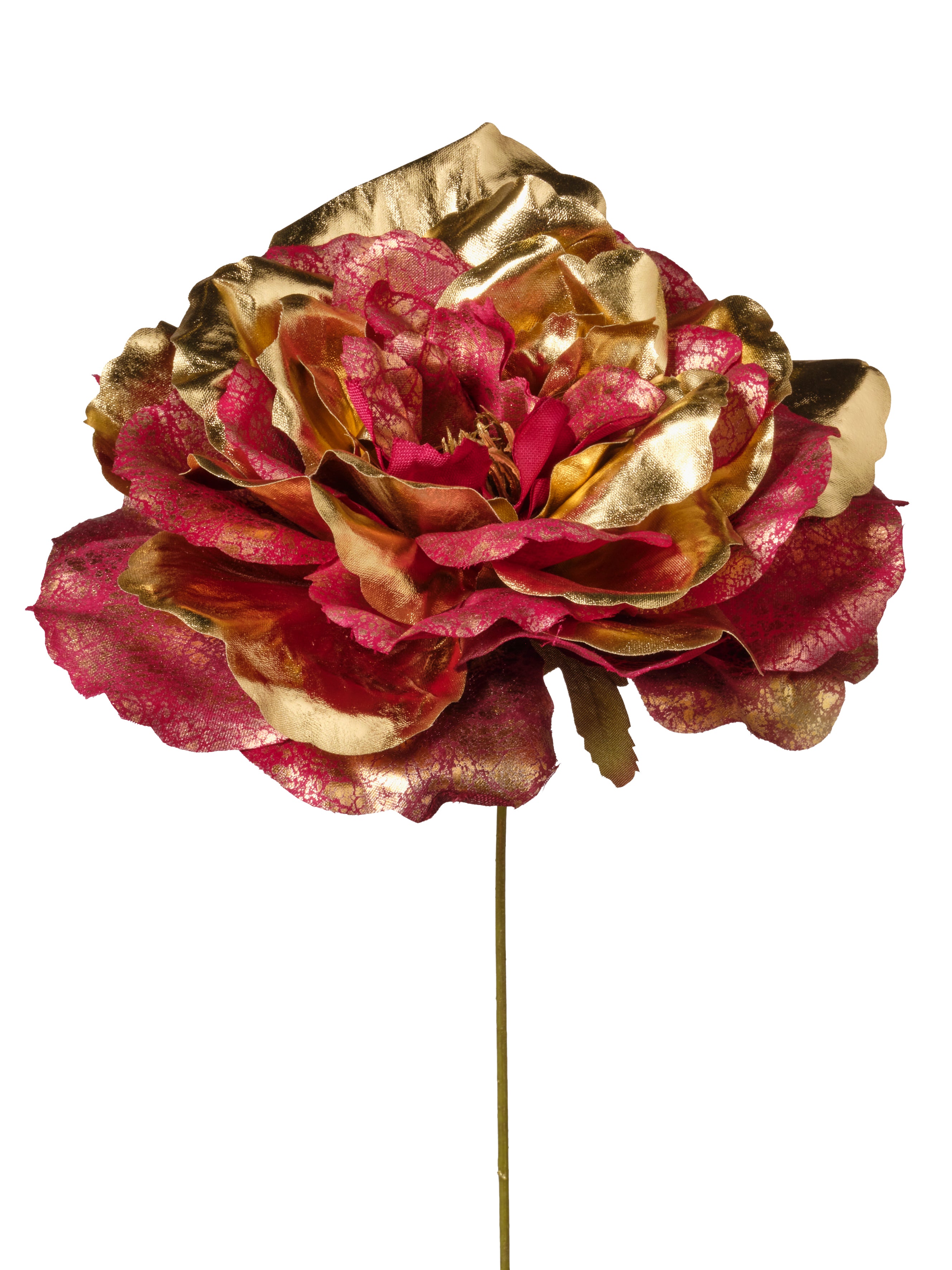 Rose métallique sur tige