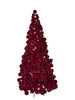 Sapin en boule de peluche rouge