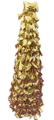 Sapin en noeud doré brillant