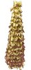 Sapin en noeud doré brillant