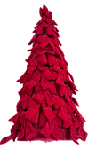 Sapin en noeud rouge velours